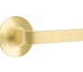Emtek breslin door lever with modern rosette privacy right hand satin brass (us4) 5207