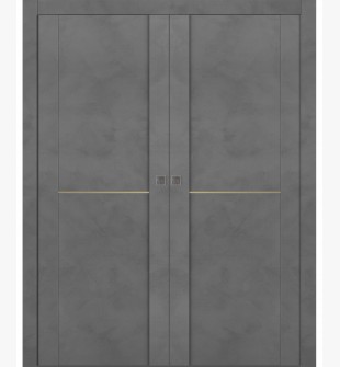 Avon 01 1H Gold Dark Urban Double pocket doors
