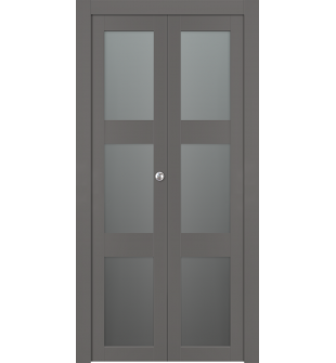 Avon 3 Lite Vetro Gray Matte Bi-folding doors