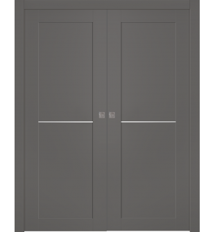 Avon 07 1H Gray Matte Double pocket doors