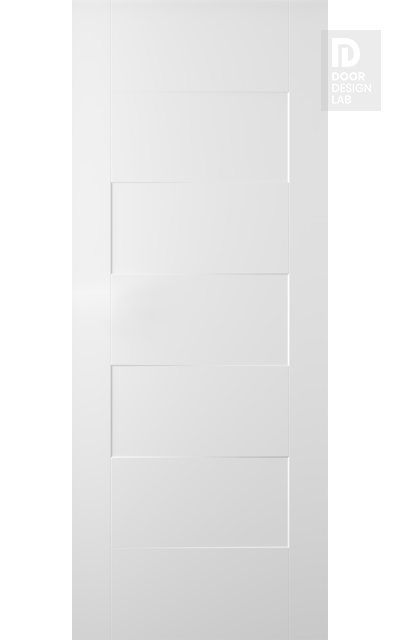 DOOR SLAB 5 PANEL MODERN SHAKER SNOW WHITE 36" X 80" X 1 3/8" HONEYCOMB for Steel Front Doors