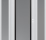 Modern Steel Front Door Diamond C1 64" x 80" white/white frosted Glass Panel black LHI with 2 Sidelites frosted Glass