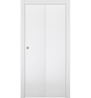 Smart Pro Flat Polar White Bi-folding doors