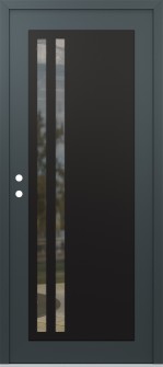 Diamond C6 36" x 80" anthracite/anthracite clear Glass Panel black RHI