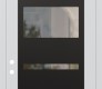 Modern Steel Front Door Diamond C10 36" x 96" white/white clear Glass Panel black RHI with Transom frosted Glass