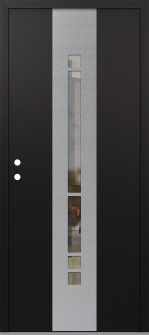 DIAMOND A3 36" X 80" BLACK/BLACK CLEAR GLASS PANEL STAINLESS STEEL RHI
