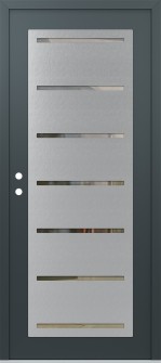 Diamond C11 36" x 80" anthracite/anthracite clear Glass Panel stainless steel RHI