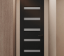 Leora Vetro Black Matte Modern Interior Frameless Door by Belldinni
