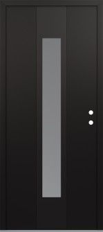 DIAMOND A1 36" X 80" BLACK/WHITE FROSTED GLASS PANEL BLACK LHI