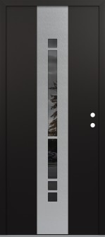 DIAMOND A3 36" X 80" BLACK/BLACK MIRRORED GLASS PANEL STAINLESS STEEL LHI
