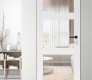 Smart Pro 3 Lite Clear Vetro Polar White Modern Interior Frameless Door by Belldinni
