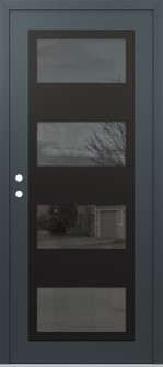 Diamond C2 36" x 80" anthracite/anthracite mirrored Glass Panel black RHI