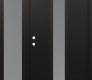 Modern Steel Front Door DIAMOND A1 48" X 80" BLACK/WHITE FROSTED GLASS PANEL BLACK RHI WITH SIDELITE FROSTED GLASS