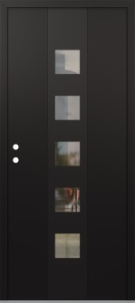 DIAMOND A13 36" X 80" BLACK/BLACK CLEAR GLASS PANEL BLACK RHI