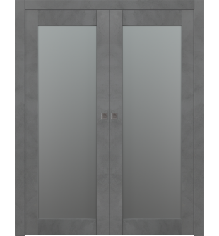 Avon 207 Vetro Dark Urban Double pocket doors