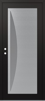 Diamond C13 36" x 80" black/white frosted Glass Panel stainless steel RHI