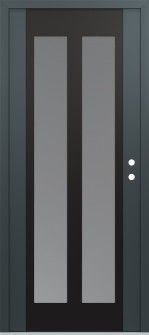 Diamond C14 36" x 80" anthracite/anthracite frosted Glass Panel black LHI