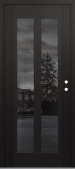 Diamond C14 36" x 80" black/black mirrored Glass Panel black LHI