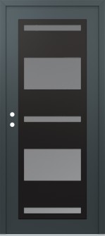 Diamond C10 36" x 80" anthracite/anthracite frosted Glass Panel black RHI