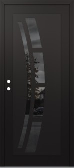 Diamond C12 36" x 80" black/black mirrored Glass Panel black RHI