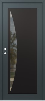 Diamond C13 36" x 80" anthracite/anthracite clear Glass Panel black RHI