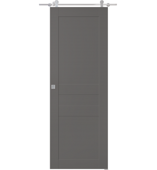Avon 07 2R Gray Matte Barn doors