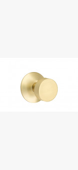 EMTEK ROUND KNOB WITH MODERN ROSETTE PASSAGE RH SATIN BRASS (US4) 5107