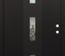 DIAMOND A7 36" X 80" BLACK/BLACK CLEAR GLASS PANEL BLACK RHI