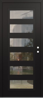 Diamond C9 36" x 80" black/black clear Glass Panel black LHI