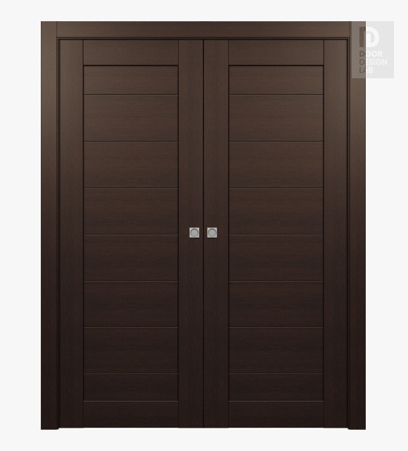 Ermi Veralinga Oak Modern Interior Double Pocket Doors by Belldinni