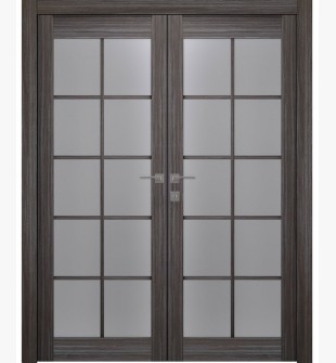 Palladio 10 Lite Vetro Gray Oak Double doors