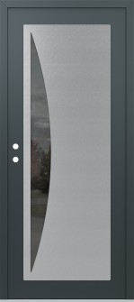 Diamond C13 36" x 80" anthracite/anthracite mirrored Glass Panel stainless steel RHI