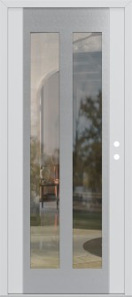 Diamond C14 36" x 80" white/white clear Glass Panel stainless steel LHI