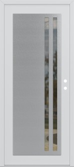 Diamond C6 36" x 80" white/white clear Glass Panel stainless steel LHI