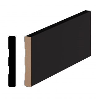 BASE MOLDING TYPE 3 1/2" X 1/2" BLACK MATTE 96"
