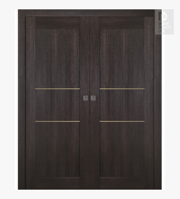 Avon 07 2H Gold Veralinga Oak Double pocket doors