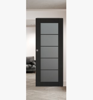 Avon 5 Lite Vetro Black Matte Hidden barn