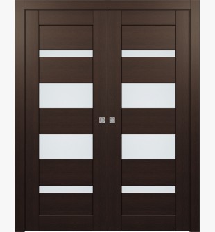 Mirella Vetro Veralinga Oak Double pocket doors