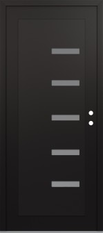 Diamond C8 36" x 80" black/white frosted Glass Panel black LHI