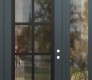 Modern Steel Front Door Diamond C16 52" x 96" anthracite/anthracite clear Glass Panel black LHI with Sidelite and Transom clear Glass