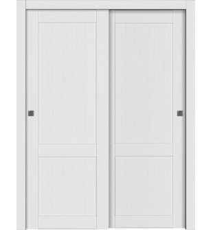 Shaker 2 Panel Bianco Noble Bypass doors
