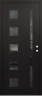 Diamond C3 36" x 80" black/black mirrored Glass Panel black LHI