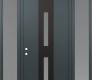 DIAMOND A6 60" X 96" ANTHRACITE/ANTHRACITE FROSTED GLASS PANEL BLACK LHI WITH 2 SIDELITES AND TRANSOM FROSTED GLASS