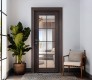 DOOR SLAB PALLADIO 8 LITE CLEAR VETRO GRAY OAK 32" X 92 1/2" X 1 9/16" TEMPERED CLEAR GLASS
