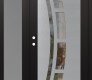 Modern Steel Front Door Diamond C12 48" x 80" black/black clear Glass Panel stainless steel RHI with Sidelite frosted Glass