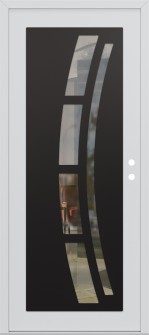 Diamond C12 36" x 80" white/white clear Glass Panel black LHI