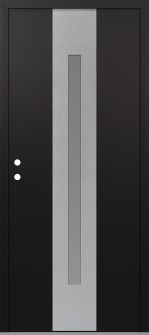 DIAMOND A2 36" X 80" BLACK/WHITE FROSTED GLASS PANEL STAINLESS STEEL RHI