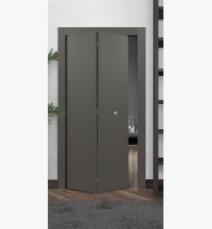 Optima Gray Matte Bi-folding doors