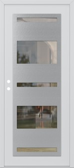 Diamond C10 36" x 80" white/white clear Glass Panel stainless steel RHI