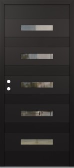 Diamond D9 36" x 80" black/black clear Glass Panel black RHI